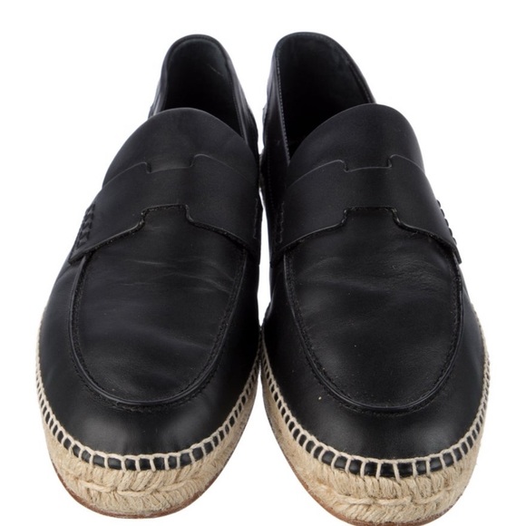 Hermes Other - Hermes Black Leather Slip-On Loafers